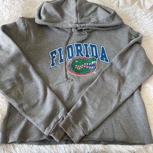 Gray Florida Gators Cropped Hoodie